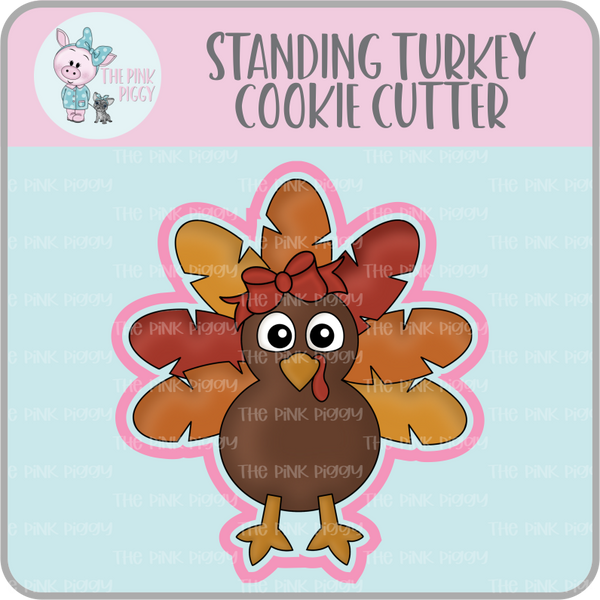 Standing Turkey Cookie Cutter & STL File