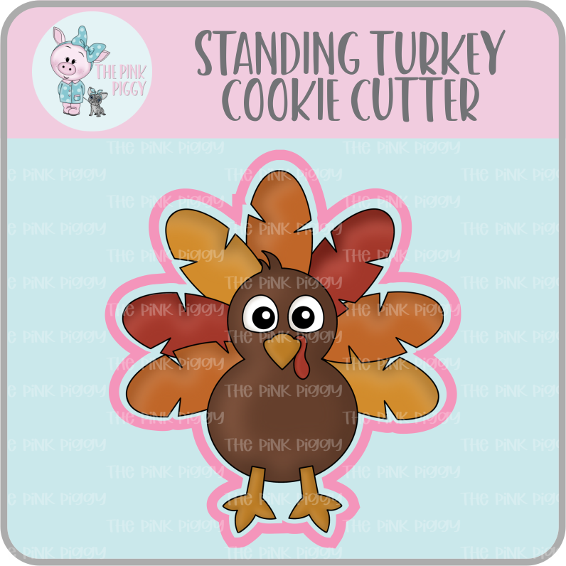 Standing Turkey Cookie Cutter & STL File