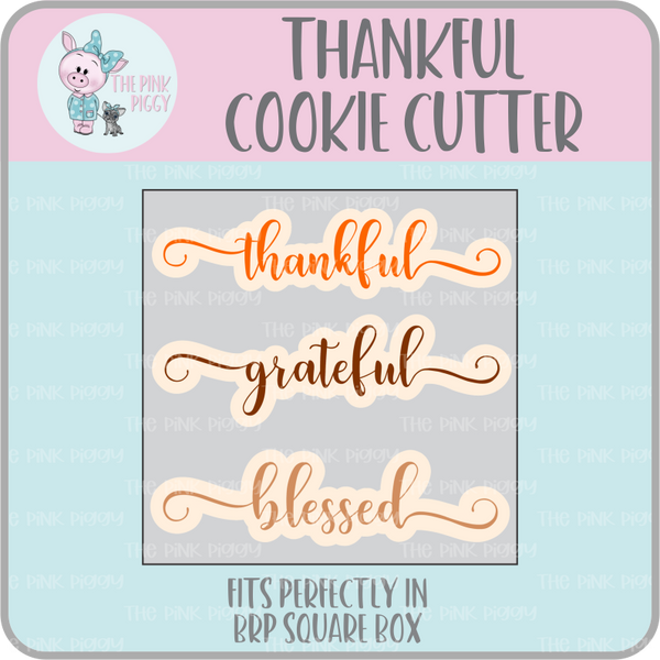 Thankful Cookie Cutter & STL File