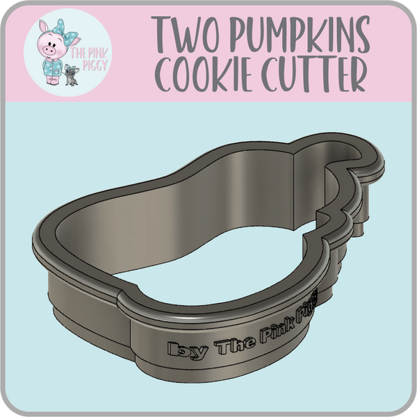 Two Pumpkiins Cookie Cutter & STL File