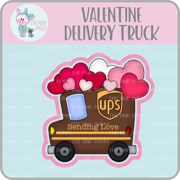 Valentine Delivery Truck  Cookie Cutter