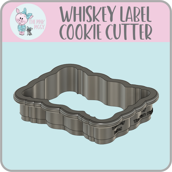 Vintage Dad Whiskey Label Cookie Cutter & STL File